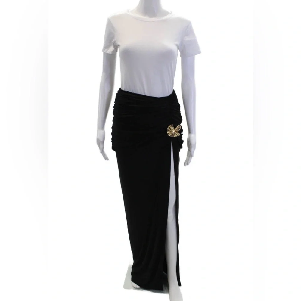 Nwt MICHAEL COSTELLO x REVOLVE Magnolia Maxi Skirt in Black size S - Picture 2 of 6